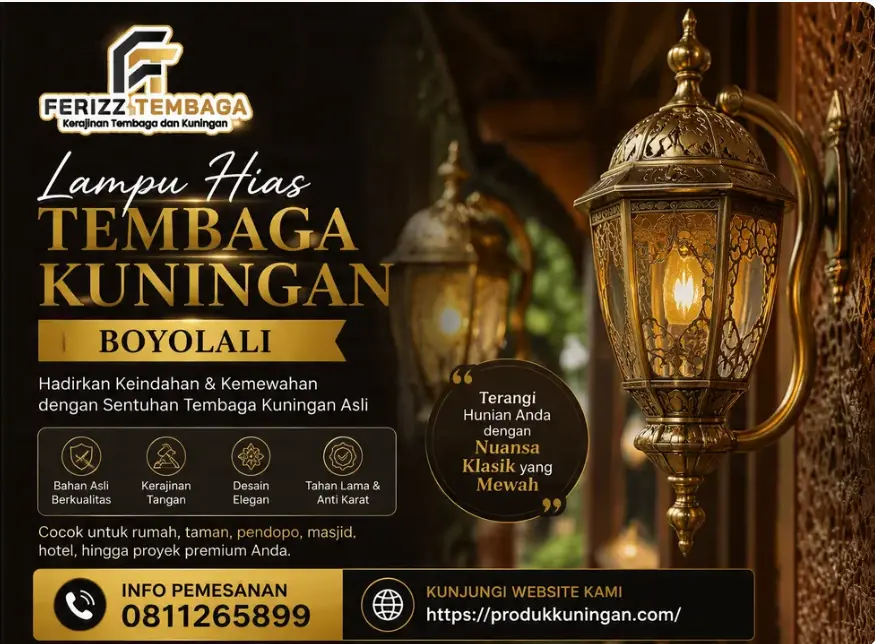 Lampu Hias Tembaga Kuningan Boyolali