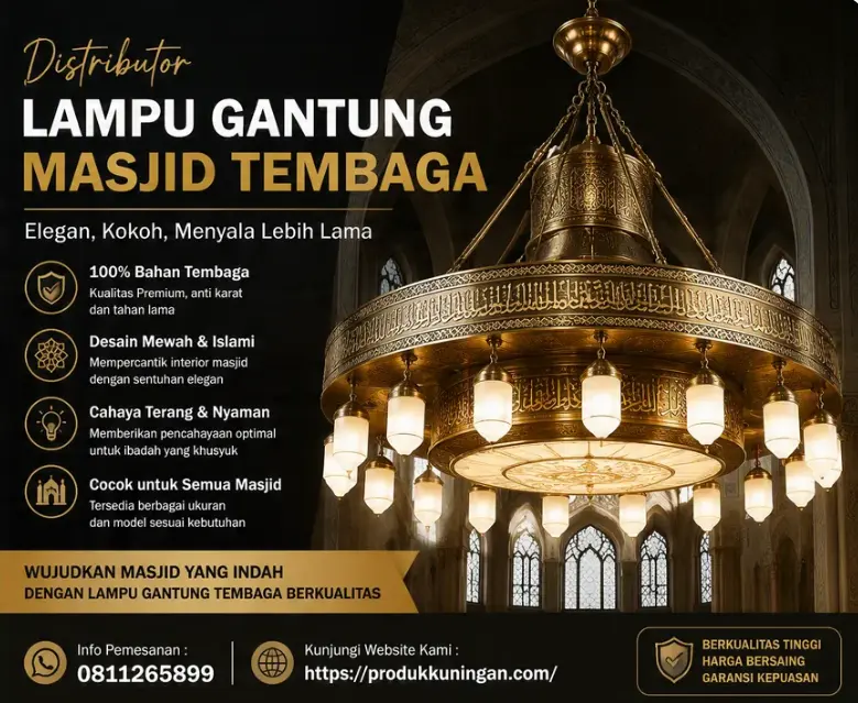 Distributor Lampu Gantung Masjid Tembaga