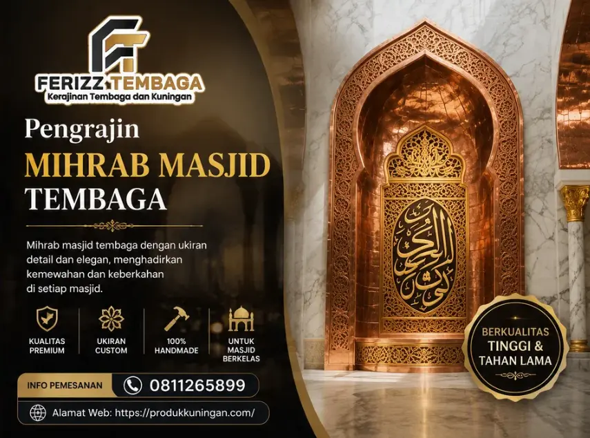Pengrajin Mihrab Masjid Tembaga