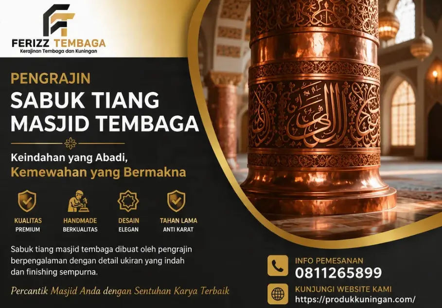 Pengrajin Sabuk Tiang Masjid Tembaga